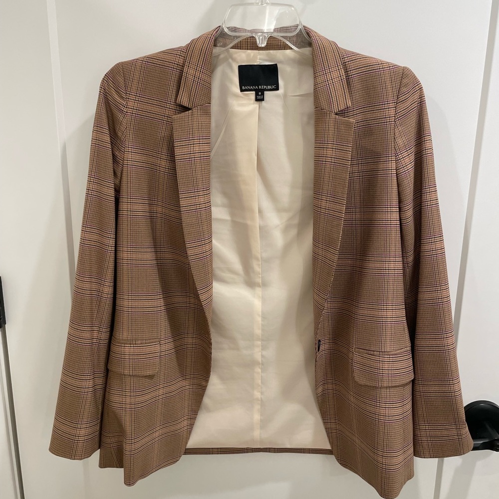 Banana Republic | Tan Plaid Blazer